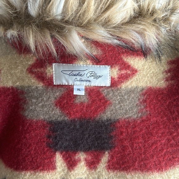 EUC Tasha Polizzi Cardinal Frontier Blanket Coat Sz. XL - Picture 10 of 11
